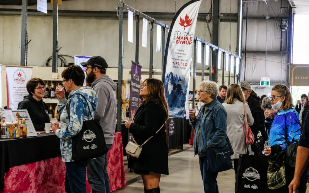 Maple syrup tasting at the Ontario Cheese Festival, 2025.